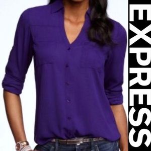 Purple Portofino long-sleeved Express Top
